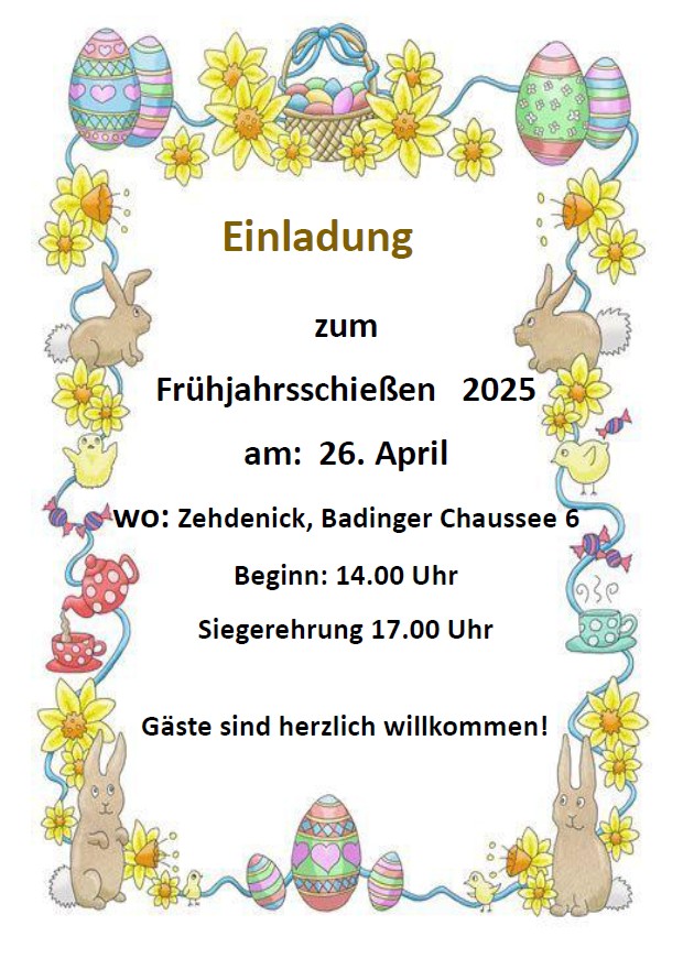 Einladung Fruhjahrsschiessen 2025